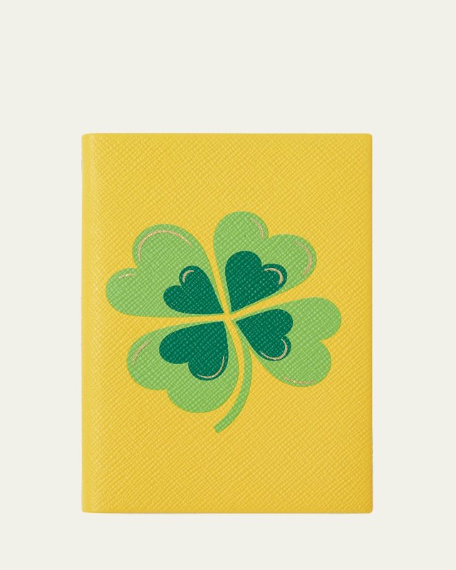 Chelsea Charm Four Leaf Clover Notebook in Panama Leather